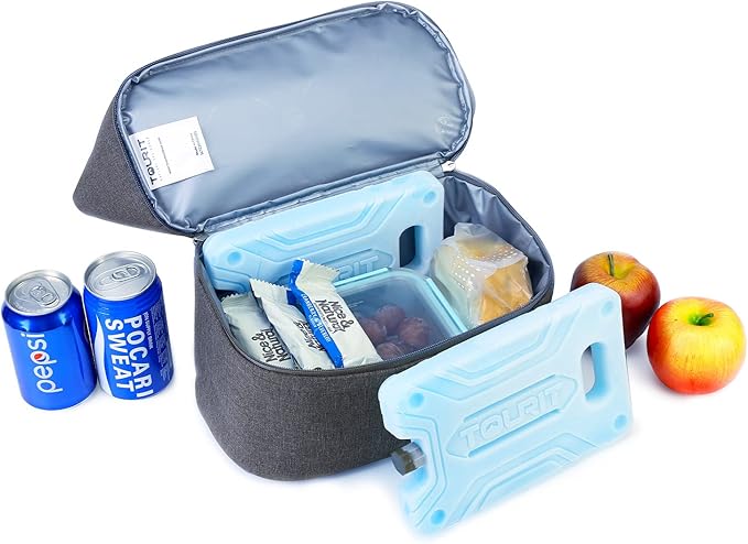 TOURIT Ice Pack for Lunch Box-8.75” x 5.5”-Reusable Long Lasting for Lunch and Cooler Bag-Camping, Beach, Picnics, Fishing and More