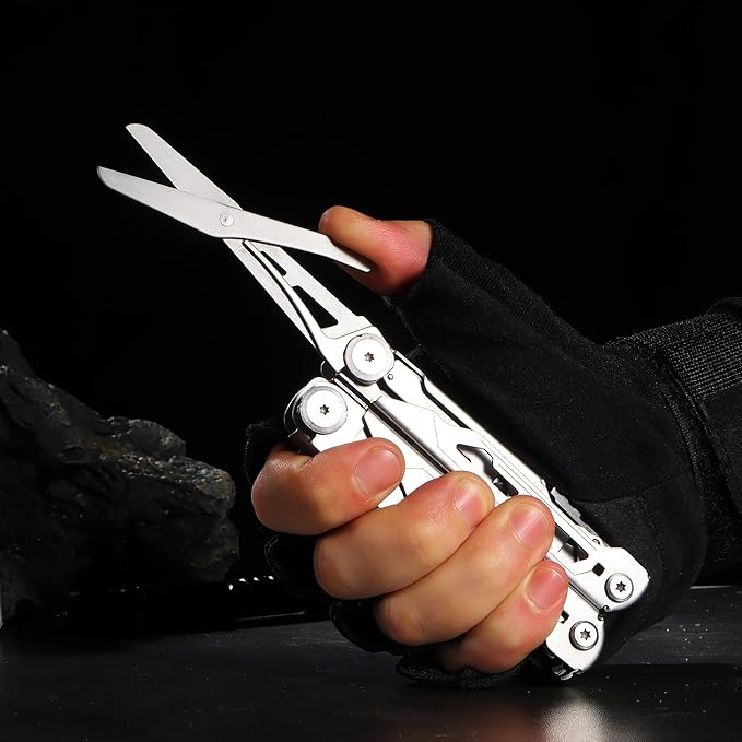 Multitool Pliers, 17-In-1 Heavy Duty Survival Multi-Tool with Sheath, Perfect Gadgets for EDC Survival Camping Hiking, Stocking Stuffers and Gifts for Men