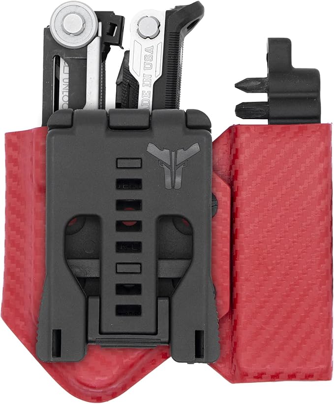 Clip & Carry Kydex Multitool Sheath for Gerber Center-Drive w/Optional Bit Sidecar Holder ~ Made in USA (Multi-Tool & Bits not Included) Multi Tool Holster