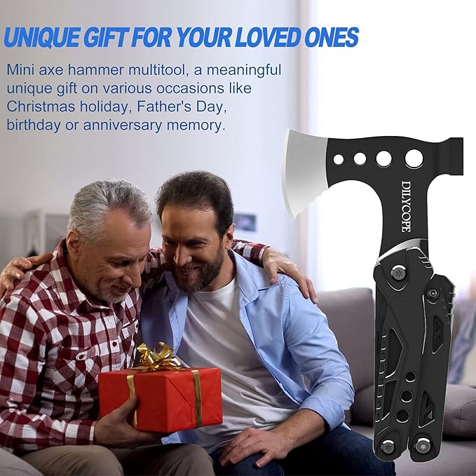 Gifts for Him Boyfriend Husband,Multitool Axe Hammer Camping Accessories Survival Gear and Equipment,Camping Gear Hatchet Hunting Hiking Fishing,Mens Gifts Ideas for Men Dad Gifts