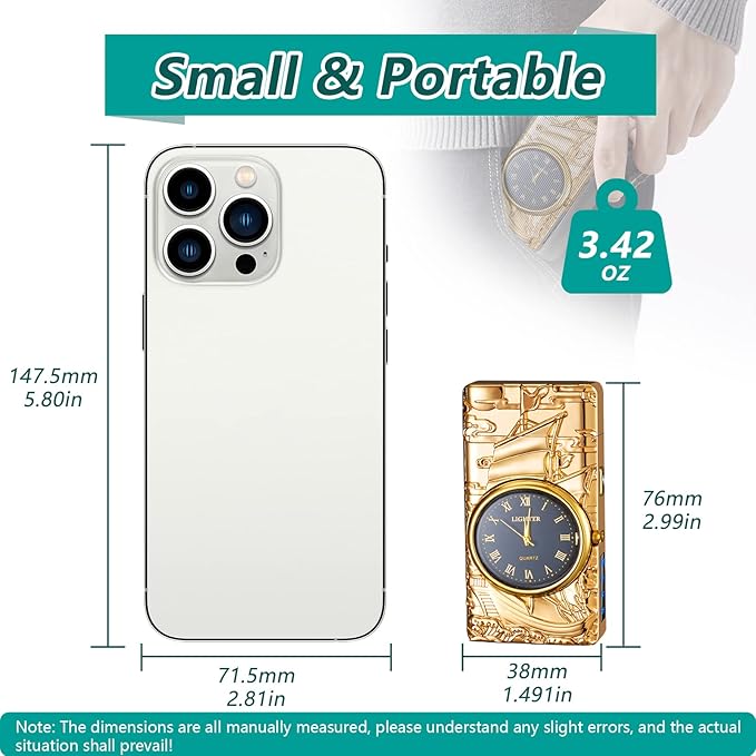Electronic Lighter Electric lighters Rechargeable Flameless Windproof Plasma Lighter with Battery Indicator Cool lighters for Candle Candles, Fireworks, Camping, Hiking, Adventure(Gold)