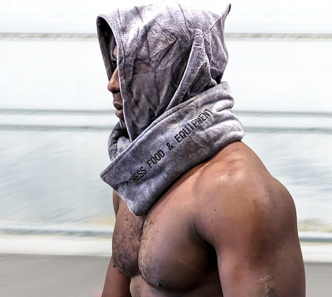 Gym Hooded Towel | Fast Drying & Light Weight Towel | Super Absorbent Workout Sweat Towel for Men and Women | Perfect for Sports, Fitness & Gym