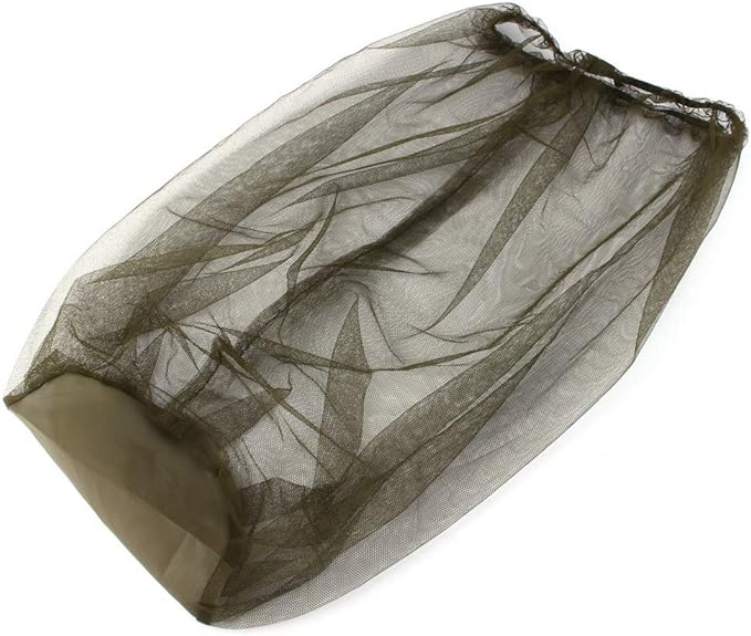 BORDSTRACT Mosquito Head Net Mesh, Mosquito Netting, Preventing Bugs Gnats Midges Biting, Face Neck Screen Net for Camping Fishing Hiking Outdoor Activities