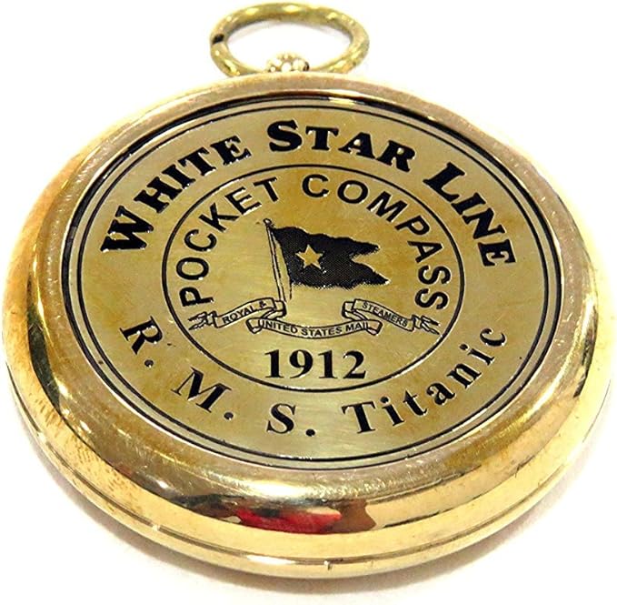 Brass Compass RMS Titanic 1912 Brass Pocket Gift Beautiful Working Model