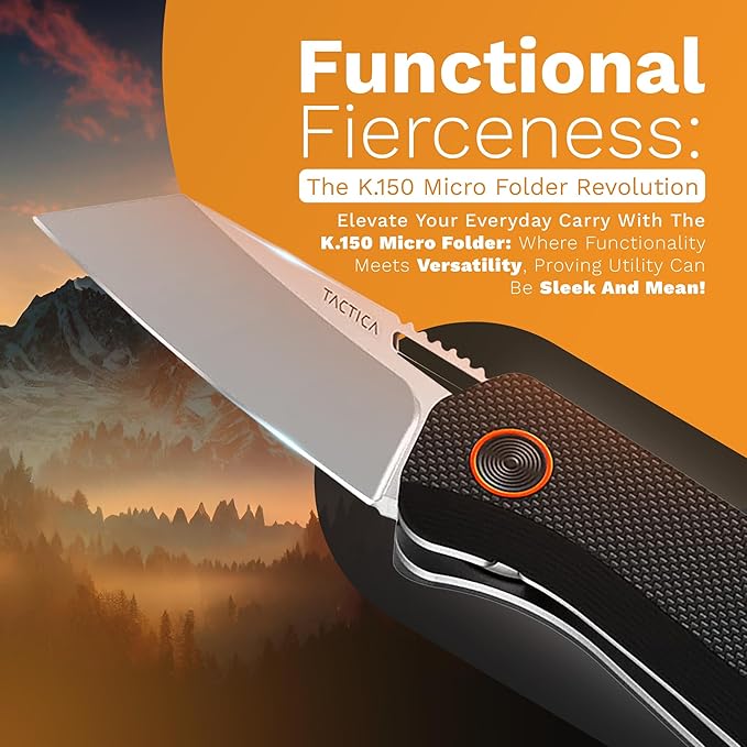 TACTICA Mini Knife For Daily Use | Stylish Mini Folding Knife, Small But Mighty, Featuring Finger Nick Opening for Effortless Access | Compact Everyday Carry Mini Pocket Knife