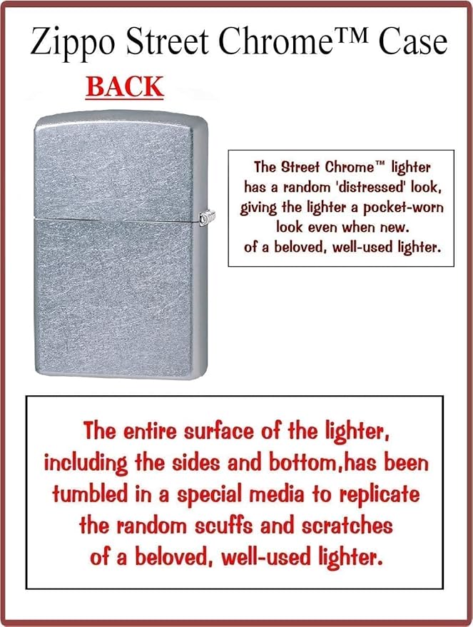 Zippo Lighter-Lucky Shot Street Chrome Windproof Lighter #Z5386