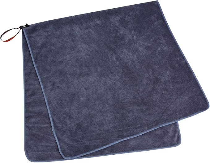 Gym Towels for Men Women Microfiber 20inch X 40inch Cycling Workout Sweat Towel Set Quick Dry Exercise Sports Travel Towel Fast Drying 2-Pack, Black+Grey
