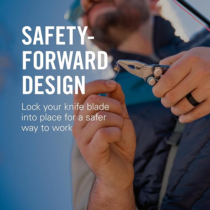 LEATHERMAN, Skeletool CX, 7-in-1 Lightweight, Minimalist Multi-Tool for Everyday Carry (EDC), Home, Garden & Outdoors, Paradise Blue