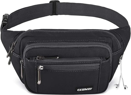 CXWMZY Fanny Packs For Women & Men Waist Pack Hip Bum Bag with Multi-Pockets Large Capacity Waterproof Casual Bum Bag for Disney Traveling Casual Cycling Running Hiking