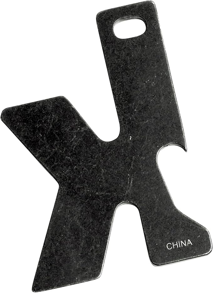 Kershaw K-TOOL Multi-Function Key Ring Tool (KTOOL); 2-Inch High-Performance 3Cr13 Stainless Steel Construction with BlackWash Finish, Bottle Opener, Flathead Screwdriver, and Lanyard Hole, 0.7 OZ