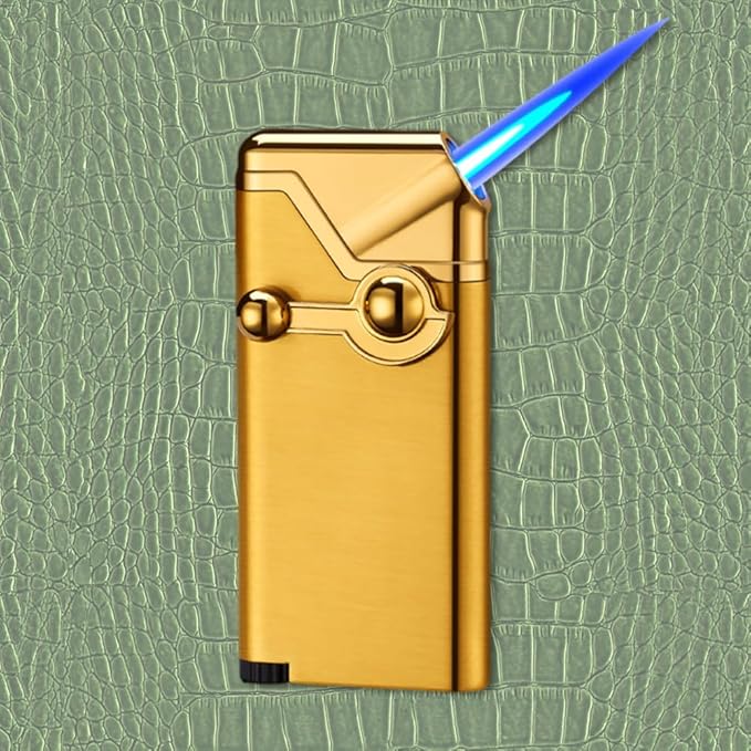 REDBMX Torch Lighter,Refillable Butane Lighter,Jet Lighter,Creative Rocker Cool Lighter,Windproof Portable Lighter Grill Camping Lighter Best Boyfriend Gifts(No Gas) (Gold)