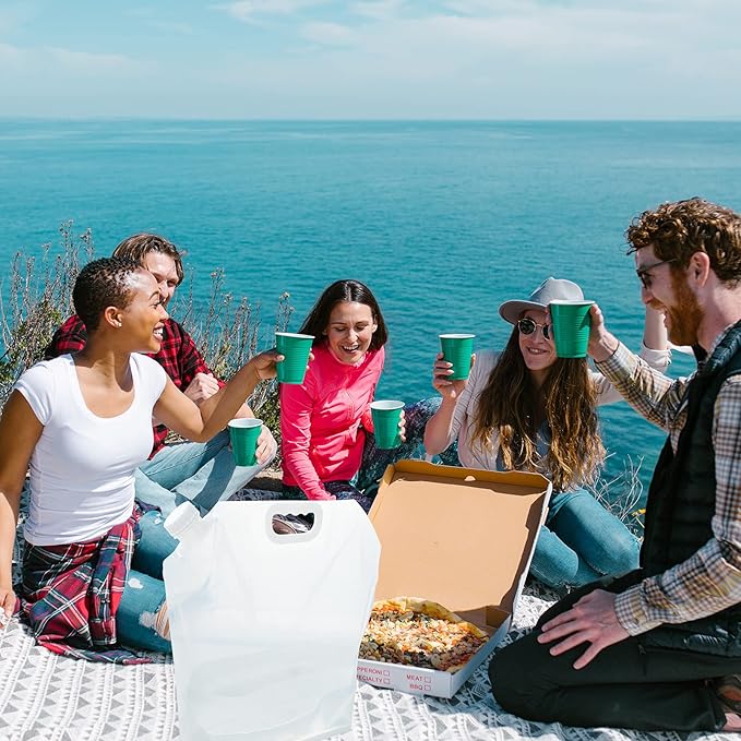 20.8Gallon(80Litres) Water Storage Containers, Foldable Water Bag, BPA-Free, 8PCS-2.6Gallon/10L,Premium Collapsible Water Jug, and Water Containers, for Camping, Hiking, Emergency Water Storage