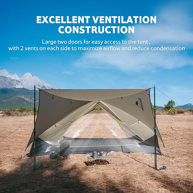 Naturehike Mongar UL 1/2Person Backpacking Tent,15D Nylon Waterproof Ultralight 1-2 Person Tent with Footprint