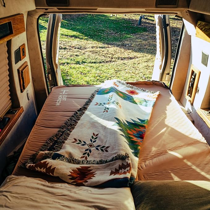 LOSTHORIZON Air & Foam Camping Mattress, Self-Inflating Sleeping Pad, 4.5" Thick, with Pump Sack, Full