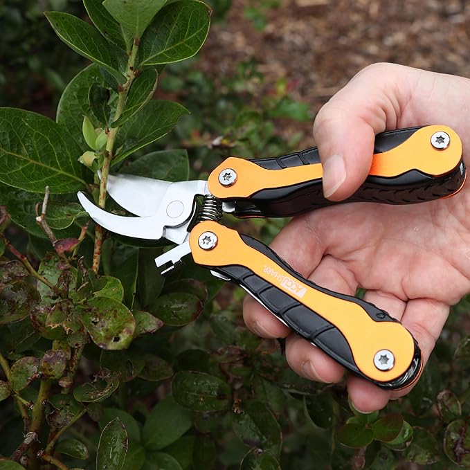 AccuSharp Sportsman's 11-in-1 Multitool with H& Pruner/Clippers, Portable, Foldable & Compact Multipurpose Tool Shear for Outdoor Use, Gardening, Hunting, Fishing, Hiking, Survival & Camping