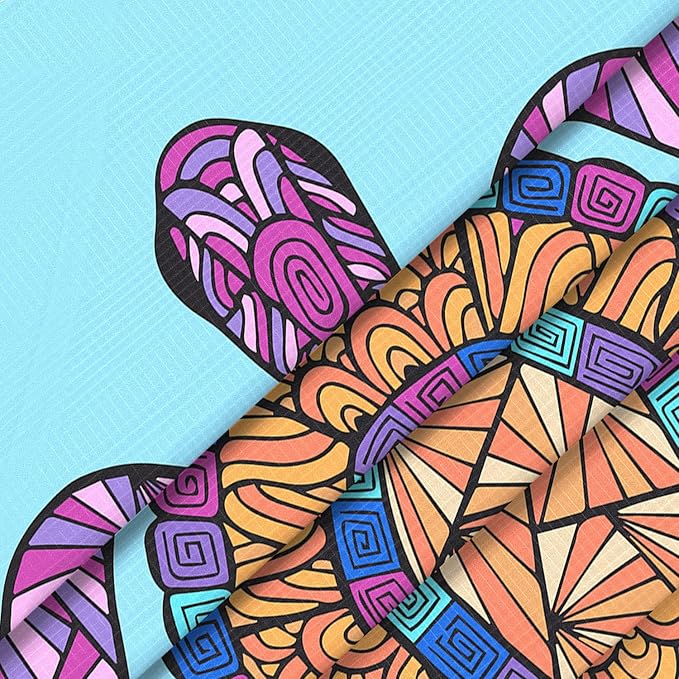 Beach Blanket Sandproof Waterproof, Bohemian Turtle Large Beach Mat Oversized for 2-4 Person, Compact Sand Free Quick Dry Polyester Outdoor Picnic Blanket for Travel, Camping, Hiking