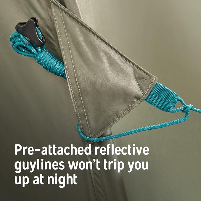 Kelty Daydreamer 4P + 6P Camping Tent, Blackout Fabric, Interior Light Diffusing Gear Loft, Standing Height, PFAS Free