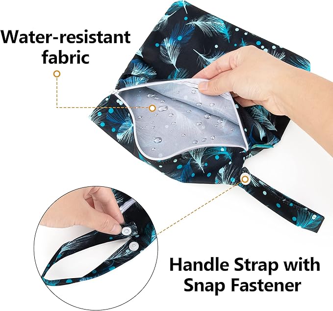 Teamoy 3Pcs Pee Cloth with Storage Bag, Reusable Pee Rag Hygienic Female Urination Solution for Camping, Hiking, Travel