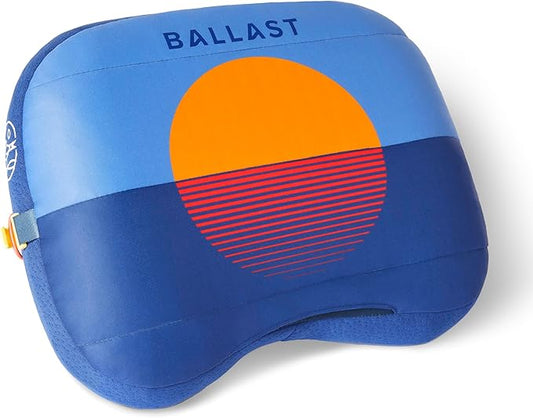 Ballast Beach Pillow – Inflatable Beach Pillow, Camping Pillow, Pool Pillow, Ultra Soft and Durable Pillow That Won’t Blow Away on Windy Beaches (Blazing Sunset)