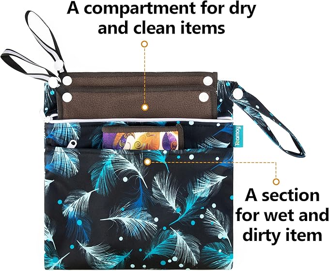 Teamoy 3Pcs Pee Cloth with Storage Bag, Reusable Pee Rag Hygienic Female Urination Solution for Camping, Hiking, Travel