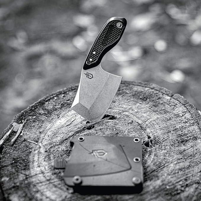 Gerber Gear 30-001694 TRI-Tip, Mini Cleaver Fixed Blade Knife with Sheath, Green