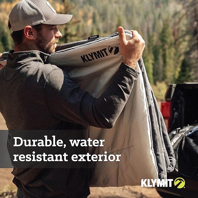 Klymit Horizon Overland Packable Camping Blanket and Comforter, Gray