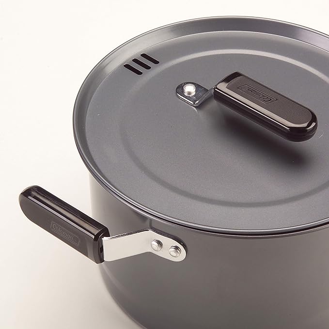 Coleman 6-Piece Steel Family Camping Cookware Set, Includes Frying Pan, Sauce Pan, & Stock Pot, Great for Camping, Tailgating, RVs, & Outdoor Cooking