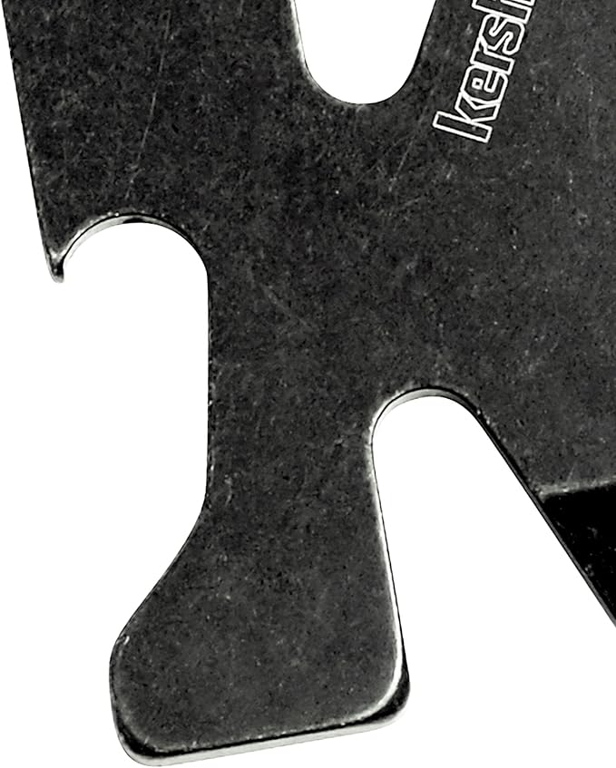 Kershaw K-TOOL Multi-Function Key Ring Tool (KTOOL); 2-Inch High-Performance 3Cr13 Stainless Steel Construction with BlackWash Finish, Bottle Opener, Flathead Screwdriver, and Lanyard Hole, 0.7 OZ