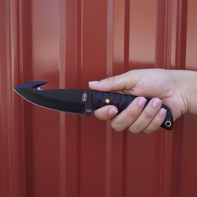 BUCKNBEAR KNIVES GutHook Hunter Knife 440C Stainless Steel G10 Handle