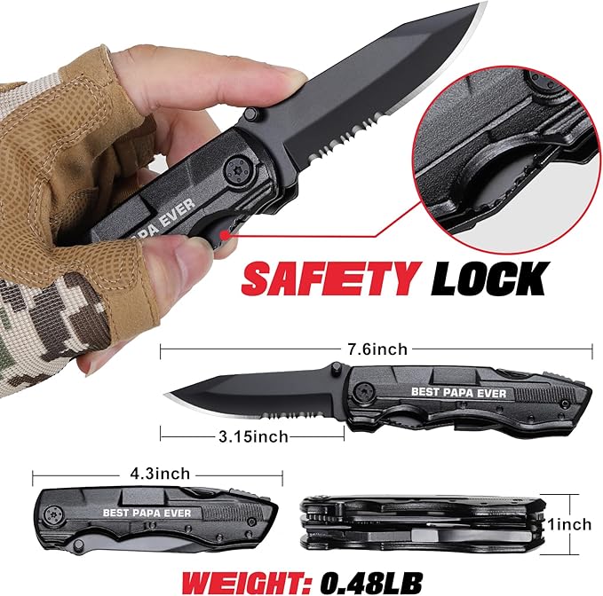 Gifts for Papa,BEST PAPA EVER Multitool Knife,Papa Birthday Gifts,Best Papa Gifts,Papa Gifts from Grandchildren,Gifts Ideas for Papa,Papa Fathers Day Gift,Gifts for Papa Who Wants Nothing