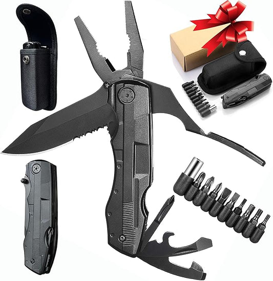 Folding multitool knife-Multipurpose outdoor pocket pliers multitool-Fishing multitool-Tactical,Outdoor,Camping,Hunting Multitool knife-Gift for Father, Grandfather,Husband, Boyfriend,Uncle