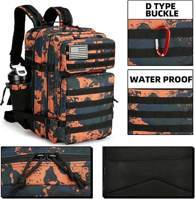 Military Tactical Backpack 45L Hiking Backpacks Men Women Molle Army BackPack Daypack for Camping Fishing Travel