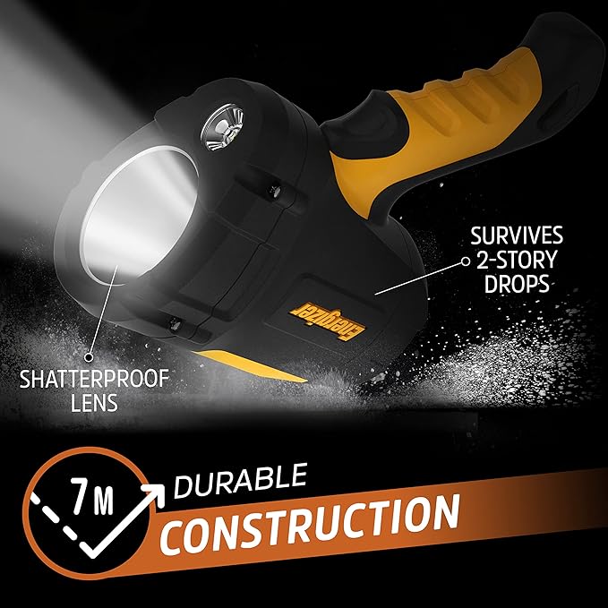 Energizer LED Spotlight, Ultra Rugged Spotlight Flashlight, IPX4 Water Resistant, Batteries Included