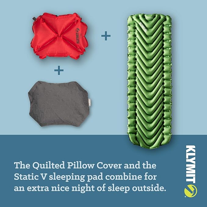 Klymit Pillow X Travel Pillow, Lightweight Inflatable Hybrid Airplane, Backpacking, Hammock, and Camping Pillow