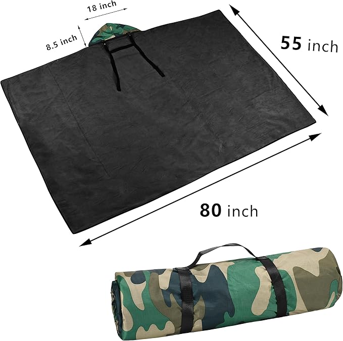 Catalonia Waterproof Blanket for Outdoor, Hooded Blanket Poncho, Windproof, Warm for Stadium,Sporting Events, Camping