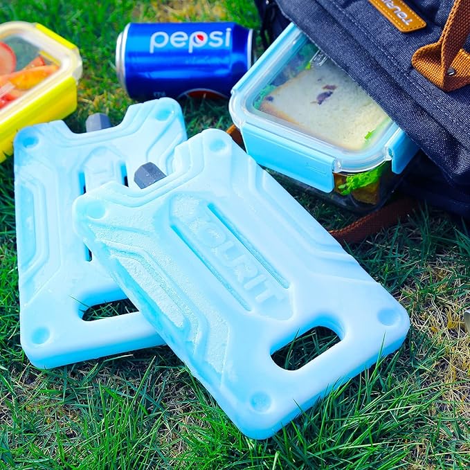 TOURIT Ice Pack for Lunch Box-8.75” x 5.5”-Reusable Long Lasting for Lunch and Cooler Bag-Camping, Beach, Picnics, Fishing and More