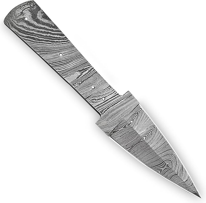 Custom Handmade Damascus Steel Full Tang Blank Blade for Knife Making Supplies SB38