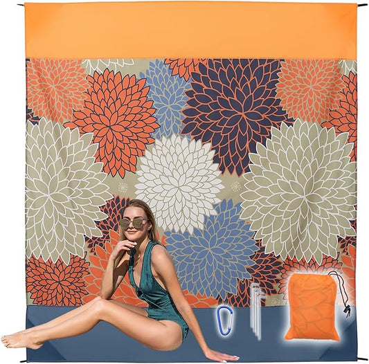 Beach Blanket Waterproof Sandproof, Picnic Blanket, Large Beach Mat 4-7 Adults, Lightweight Durable Beach Mat Sand Free Quick Drying for Beach Travel Camping Hiking Picnic 79"x79"