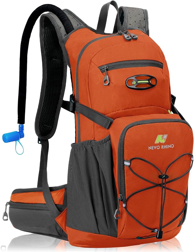 N NEVO RHINO Hydration Backpack, Hydration Pack Hydropack, Water Backpack Insulated Hiking Backpack with 3L Water Bladder for Hiking