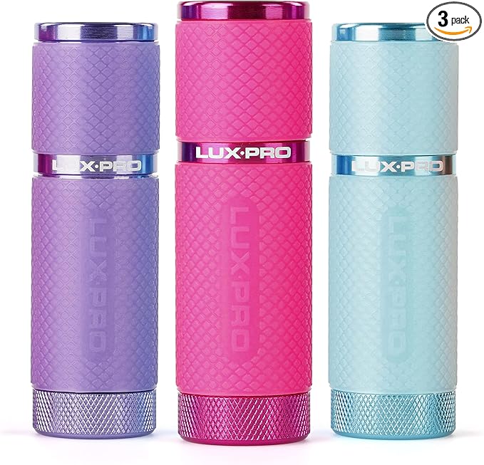 LUX-PRO LP395 Gels Glow in Dark 9 LED Flashlight (Pink, Purple, Teal)