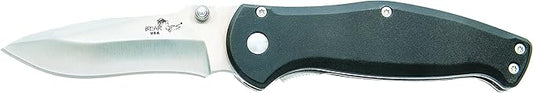 Bear & Son Cutlery A-100-AlBK-S Bear Swipe Aircraft Aluminum Handle/Satin Finish Blade Knife, 4", Black