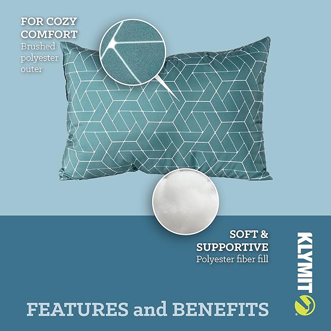 Klymit Coast Travel Pillow, Compact, Compressible Airplane, Backpacking, Hammock, and Camping Pillow