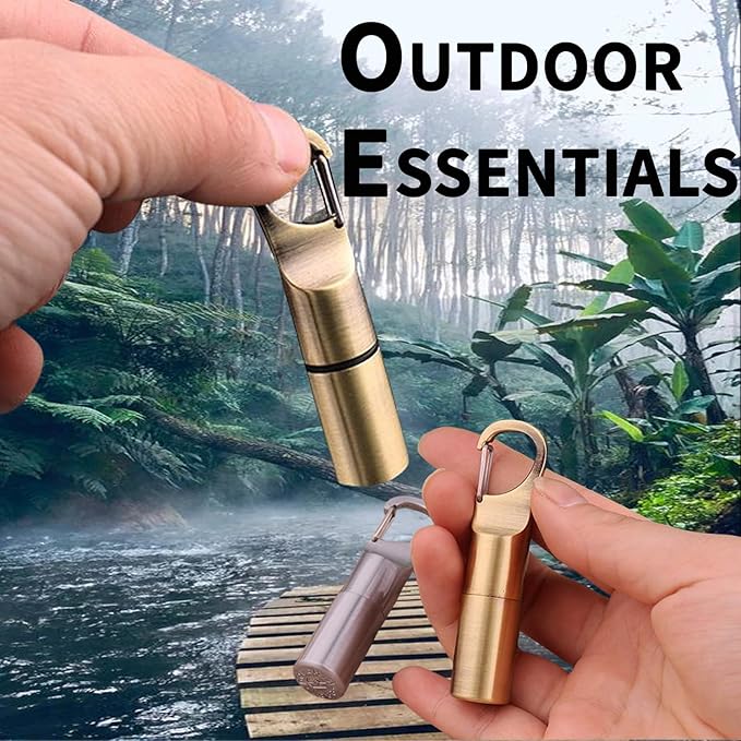 Cool Permanent Match Lighter Refill, Creative Mini Portable Hook-and-Loop Waterproof Vintage Trench Lighters, Unique Gifts for Men Camping Candles (No Kerosene) (Silver)