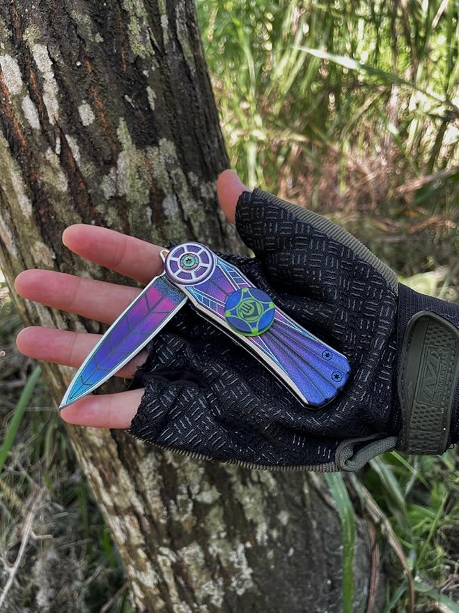 Folding Pocket Knife, Camping Folding Knife, Innovative Rotatable Folded Knife for Men and Women - Sharp Tactical Camping Survival Hiking Knife