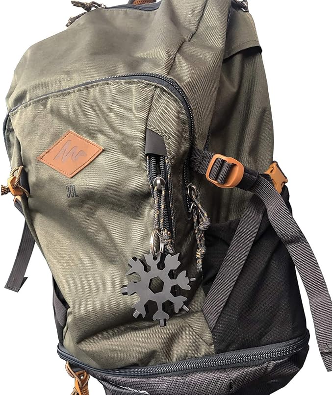 CASIMR Snowflake Multi Tool, Unique Stocking Stuffers for Women Men Kids Adults Teens, Mens Christmas Gifts Cool Gadgets for Dad Birthday Gift, Portable 18-in-1 Stainless Steel Multitool Presents