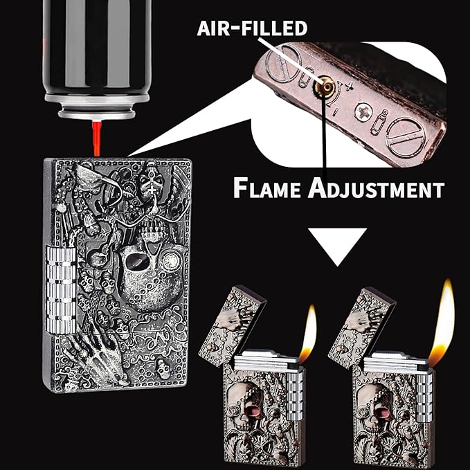 Cool Creative Design Butane Torch Lighters Refillable Novelty Lighter for Fireplace Candle Camping BBQ (Without Gas) (15)