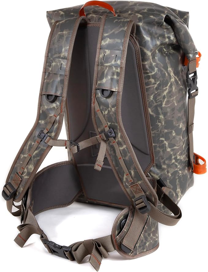 fishpond Wind River Roll-Top Waterproof Fishing Backpack For Tackle and Travel | Rolltop Backpack - Eco Shadowcast Camo