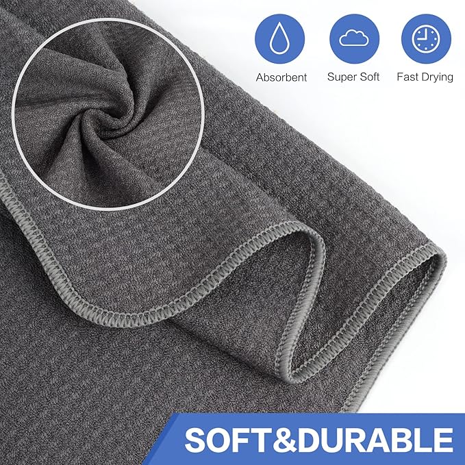 VIVOTE Microfiber Gym Towels Sports Sweat Towel Super Absorbent Ultra Soft Multi-Purpose Man Women Fitness Workout Travel Camping Hiking Yoga 16 Inch X 32 Inch