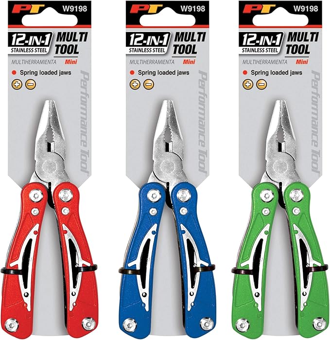 Performance Tool W9198 12-In-1 Mini Multi Tool (Shipped as 1 Multi Tool, not a pack)