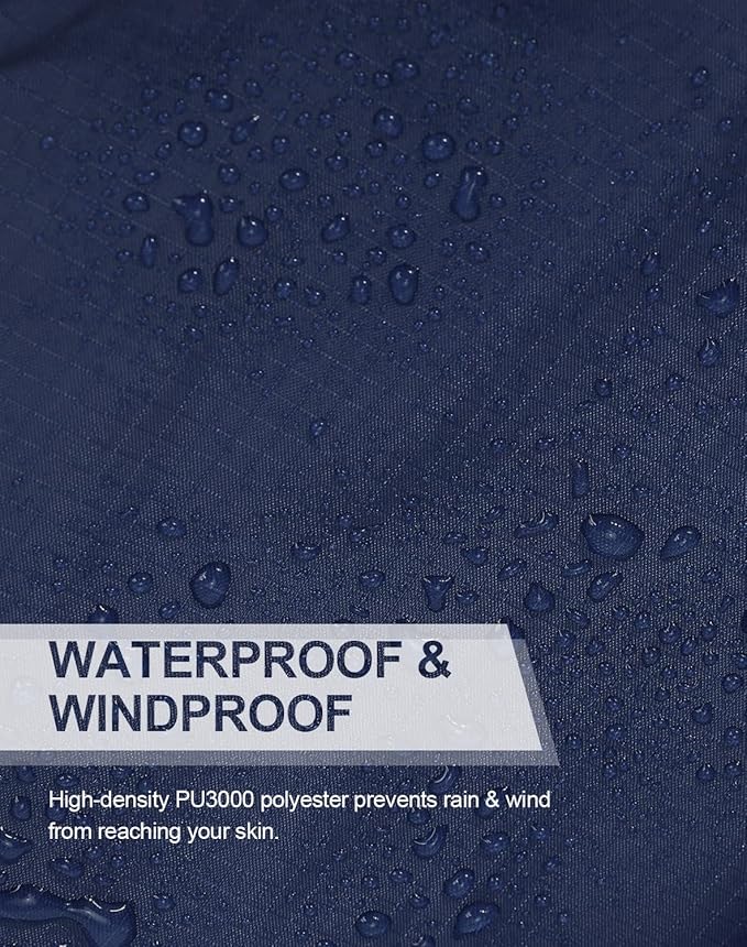 C-LIGHT Outdoor Hoodie Blanket - Stadium Blankets Waterproof Windproof - 79’‘x59’‘ Warm Blanket for Rain&Cold weather - Perfect for Picnic, Camping, Outdoor Sports Event, Stadium, Beach (DarkNavyBlue)